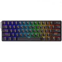 Tastatura mecanica wireless MonsGeek FUN60 Ultra-St Black, aluminiu, iluminare RGB