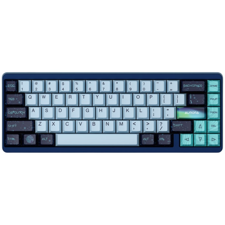 Tastatura mecanica Varmilo Muse65 Aurora, Blue