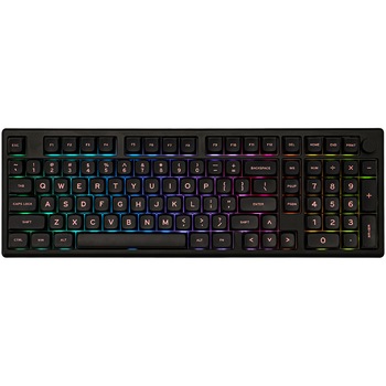 Tastatura gaming mecanica wireless Epomaker Galaxy 100 Black, iluminare RGB