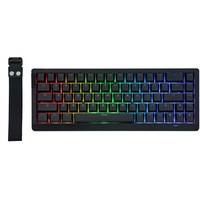 Tastatura gaming mecanica cu fir Epomaker HE68 Lite, iluminare RGB, Negru