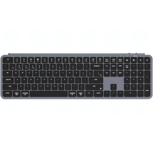 Tastatura wireless Keychron B6 Pro Ultra-Slim, silent, multi-device (2.4GHz/Bluetooth/USB-C), autonomie max. 1200h, folie protecție din silicon, ZMK Web Launcher, layout US full-size, Windows/macOS/Linux, Space Gray