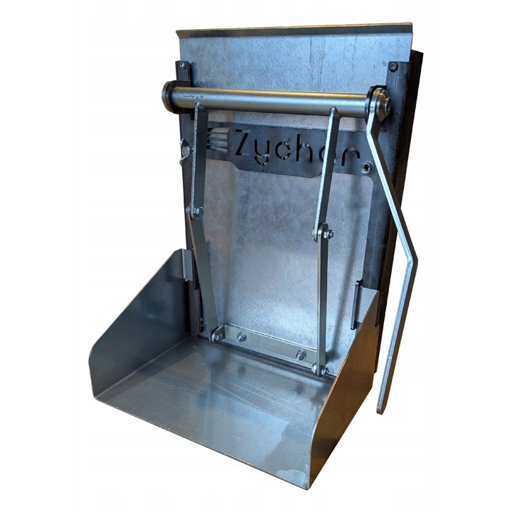 Шибър Bordo, Премиум, за зърно, Монтаж на ремарке, Поцинкован и неръждаем материал, с разглобяем улей, Прецизно регулиране, Универсален размер, Сребрист цвят