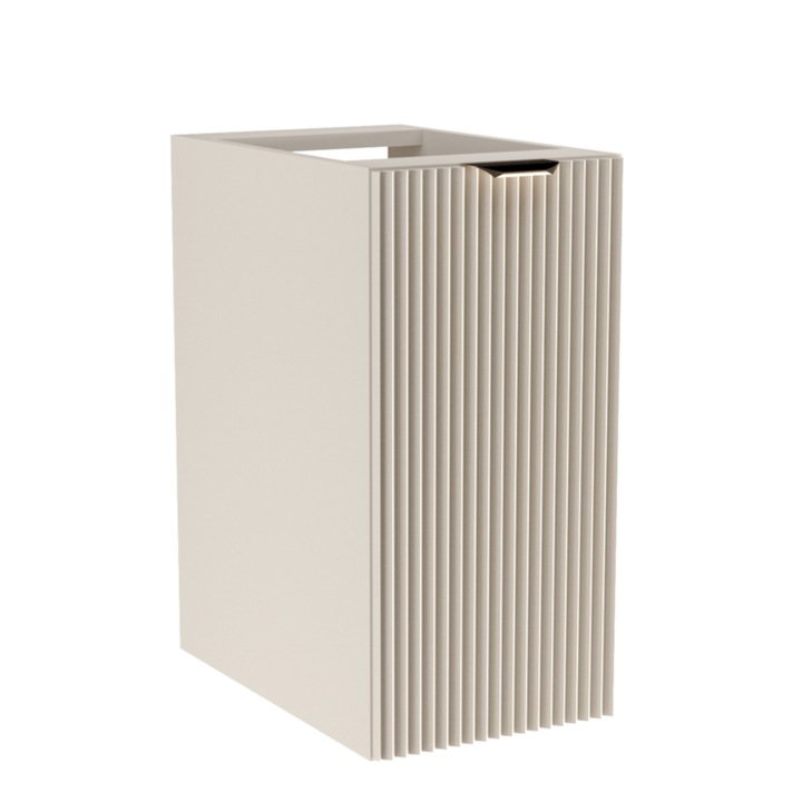 Dulap de baie Wena Meble cu 1 usa, fronturi canelate Willy, fara blat 30x60x47 cm, Casmir