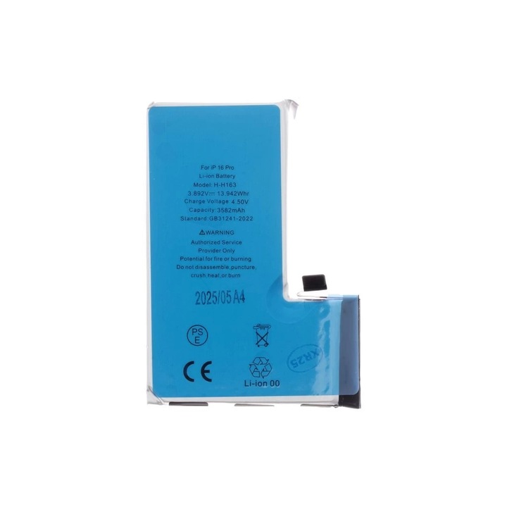 Akkumulátor iPhone 16 Pro készülékhez 3582mAh Li-Ion - csomagolás nélküli gyári