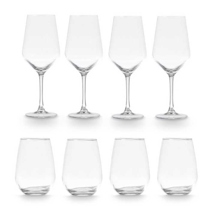 Pohár és csésze készlet, 8 db