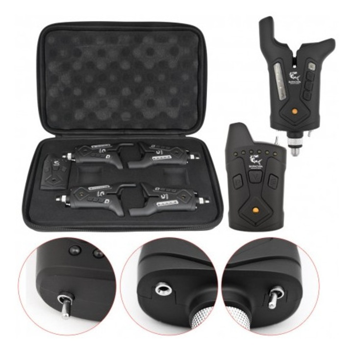 Set RF2198 cu 4 avertizoare wireless + receptor
