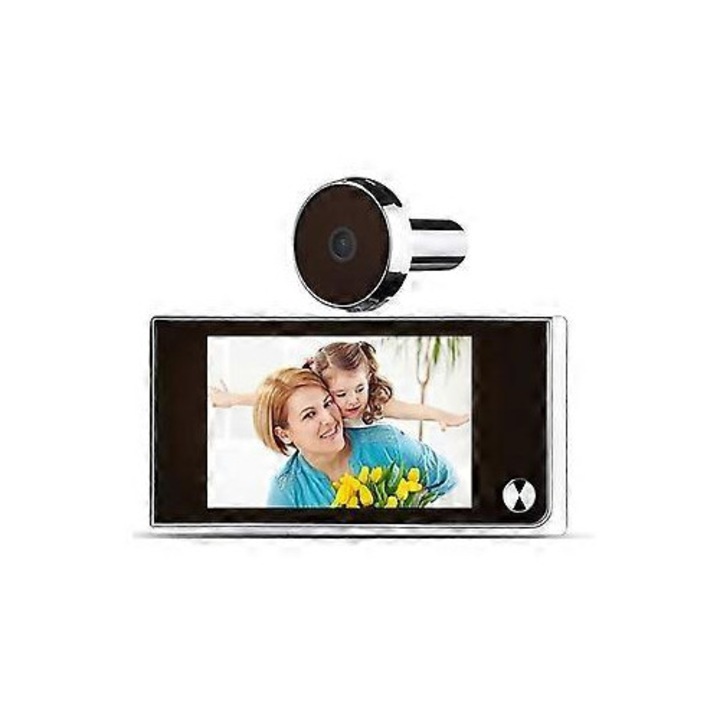 Camera digitala pentru usa cu vizor, 3.5 inch, 120 LCD, 2 milioane pixeli HD, monitor exterior