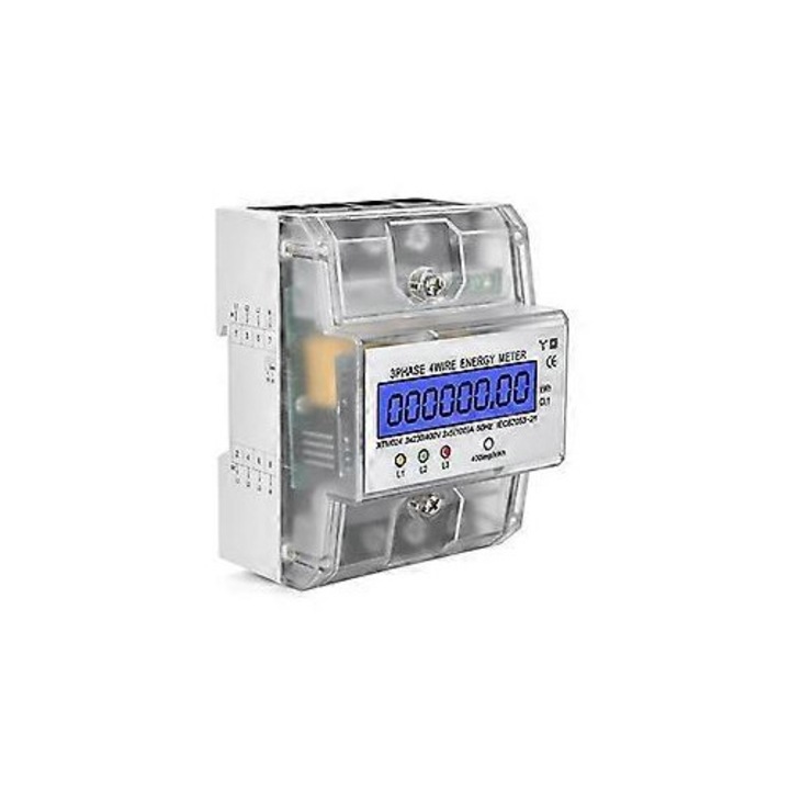 Contor electric 3 faze 4P, 230/400V, 5-100A, digital