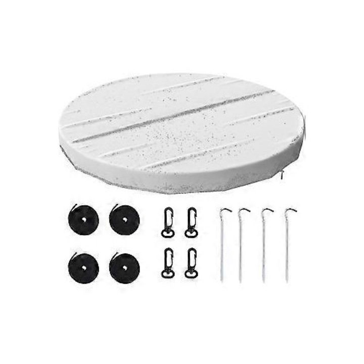 Felfújható, kerek medencefedél, vízálló, szélálló, családi medencékhez, pezsgőfürdőhöz, 3 m