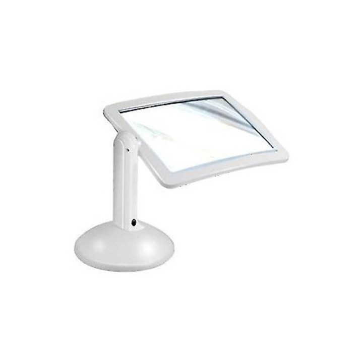 Lupa mare cu suport si lumina, rotire 360°, portabila, L