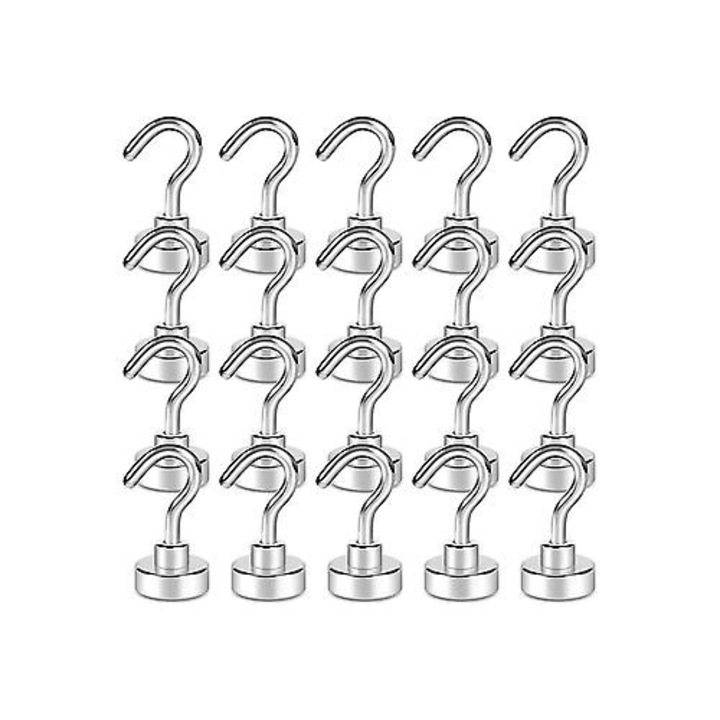 Set 20 suporturi magnetice, 10kg+, pentru frigider si tavan
