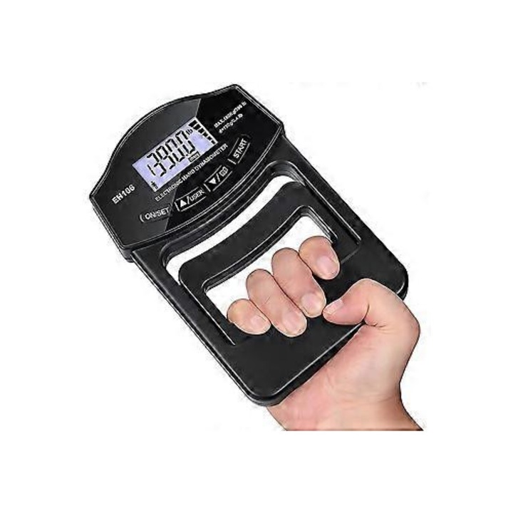 Szorítóerő-mérő, digitális kézi dinamométer 396 lbs/180 kg, USB LCD kijelzős kézi dinamométer, Y típusú