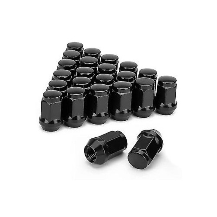 24 db 12x1.5-ös, zárt végű, kúpos, fekete kerékanya készlet, Cruiser 2007-2022 és Sequoia Black 2001-2007 modellekhez - F