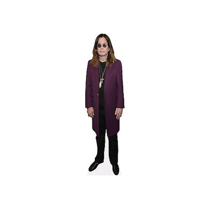 Decupaj din carton Ozzy Osbourne, jacheta mov, dimensiune naturala sau mini, accesorii decorative
