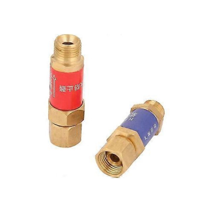 Vezérlőszelep készlet oxigénhez és acetilénhez, Lángvisszacsapó szelepek, M16x1.5