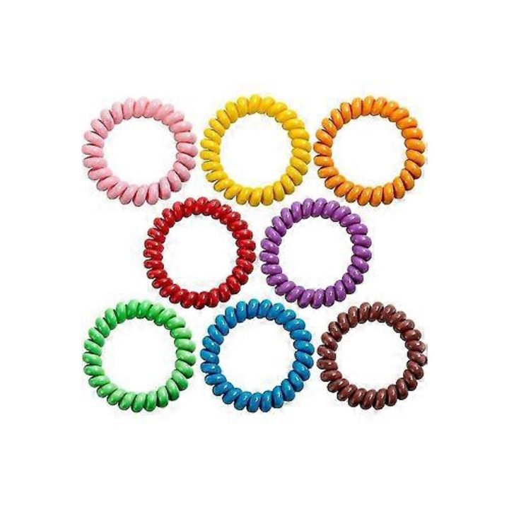 Set 8 Bratari Sensory Coil Elastice pentru Copii