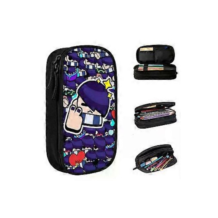 Несесер B-Brawls, голям капацитет, за училище, многоцветен