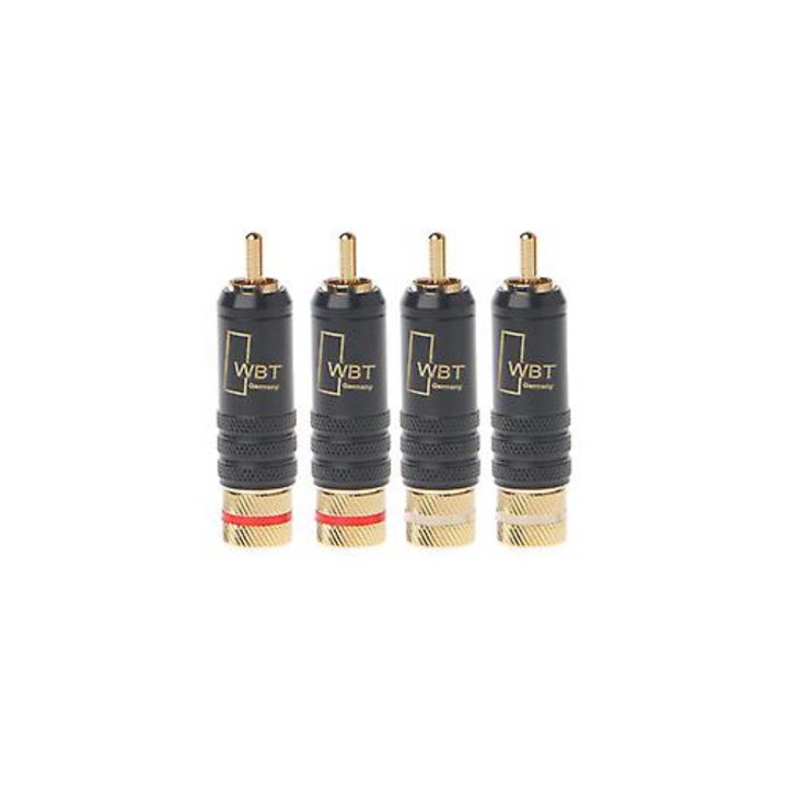 Комплект 4 позлатени RCA конектора WBT-0144