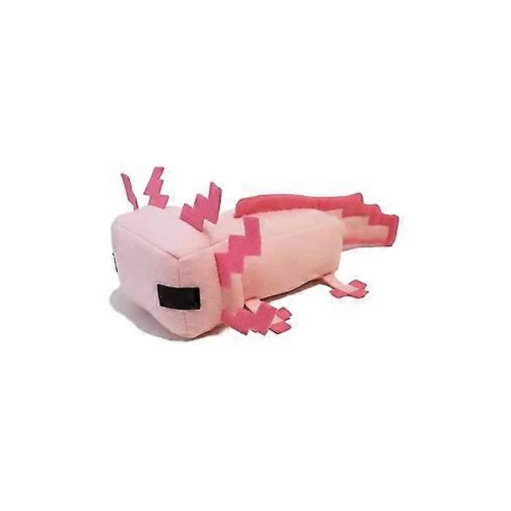Papusa de plus Minecraft 30cm Axolotl rar, jucarie de plus