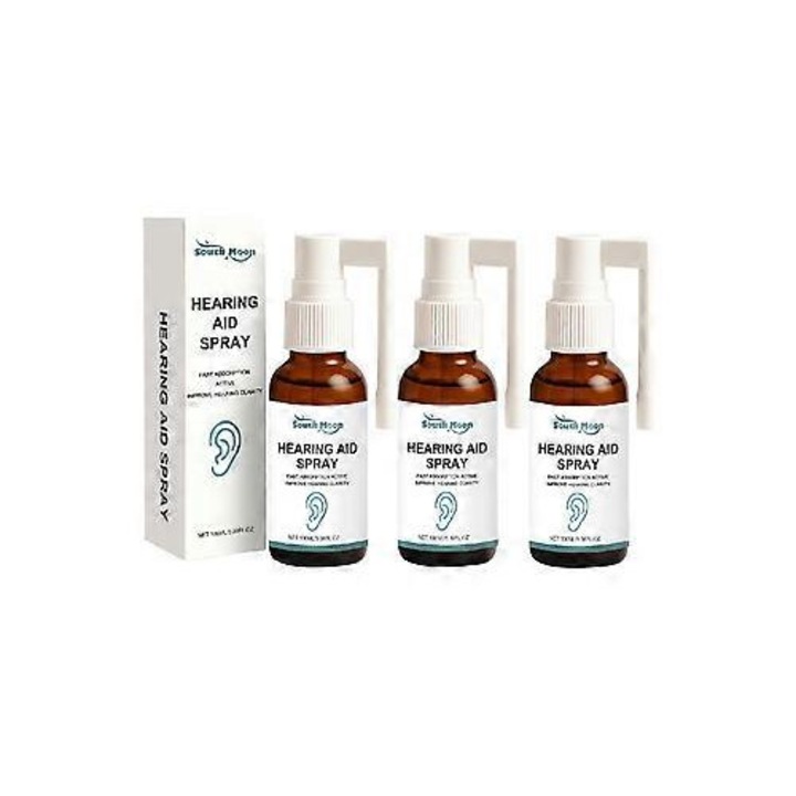 Set 3 x Spray pentru ingrijirea urechilor 2025, 100ml, imbunatateste claritatea auzului, hidrateaza canalul SOUTH MOON