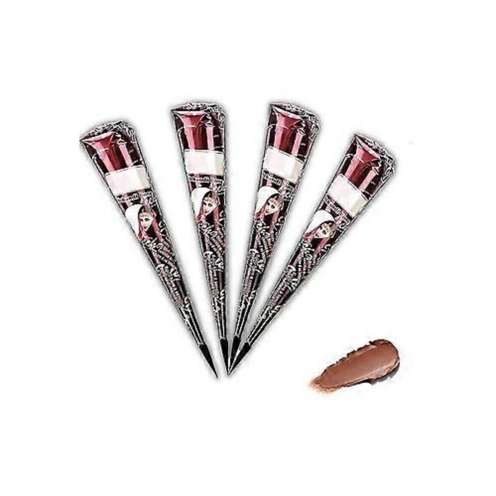 Set 4 Tatuaje Temporare Freckles Maro, Crema Henna Naturala, Stickere Tatuaje