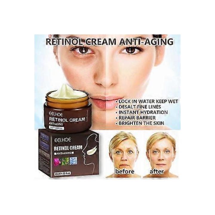 Анти-ейдж крем за лице с ретинол, EELHOE, 30гр, хидратиращ, стягащ