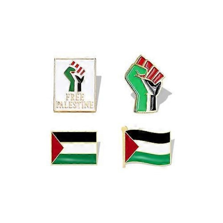 Set 4 brose cu steagul Palestinei