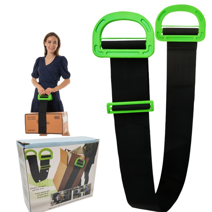 Banda elastica de transport este special conceputa pentru transport greu, cu o lungime reglabila (0,9-1,6 metri) si o capacitate portanta de pana la 500 de livre