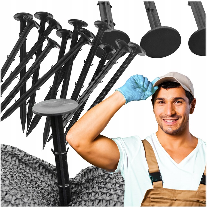 Cuie Tarusi Agrotextil, Kanza, 15 cm, set 100 bucati, rezistente la vreme, refolosibile