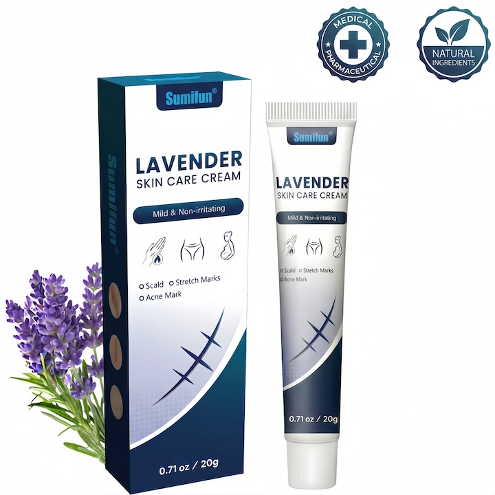 Gel Reparator Cicatrici Sumifun, 20g, cu Ingrediente Naturale, 100% Sigur, Ideal Post-Operator si pentru Cezariana, Elimina Semnele de Acnee si Arsuri