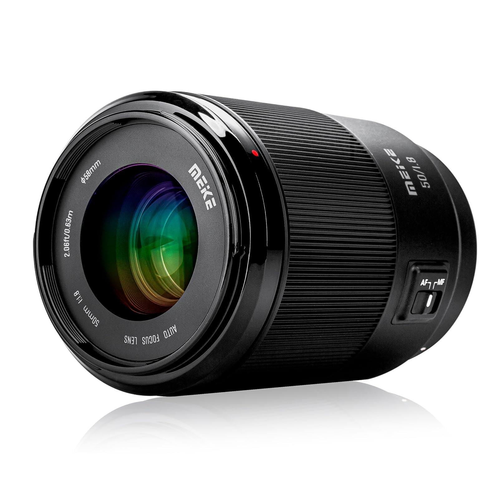 Obiectiv Meike 50mm F1.8 AF STM, autofocus rapid, compact, pentru