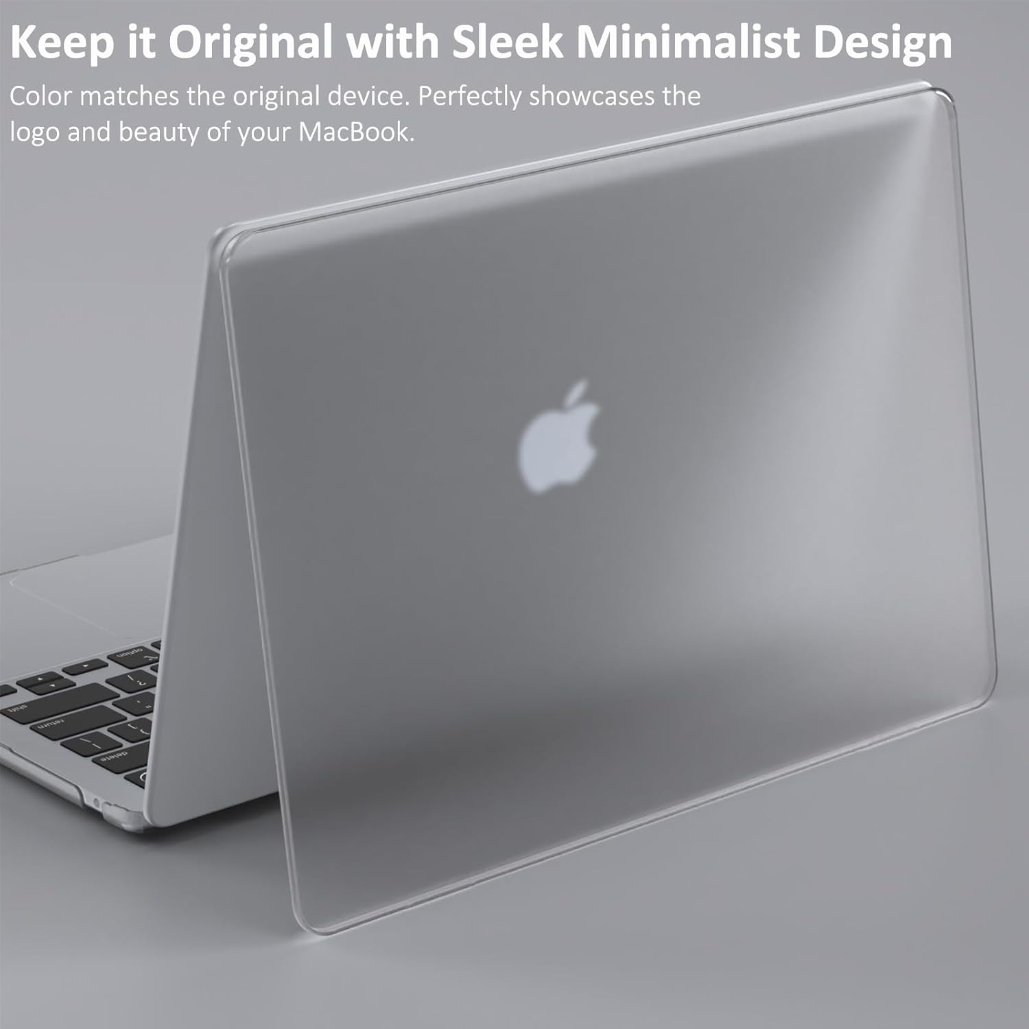 EXCITAT® Husa rigida mata compatibila cu MacBook Pro 14" (A3112 / A3185 / A3401 / A2918 / A2992 / A2779 / A2442) – Carcasa semi-transparenta cu textura anti-amprenta, folie de tastatura EU si protectie ecran, pentru M4 / M3 / M2 / M1, Gri