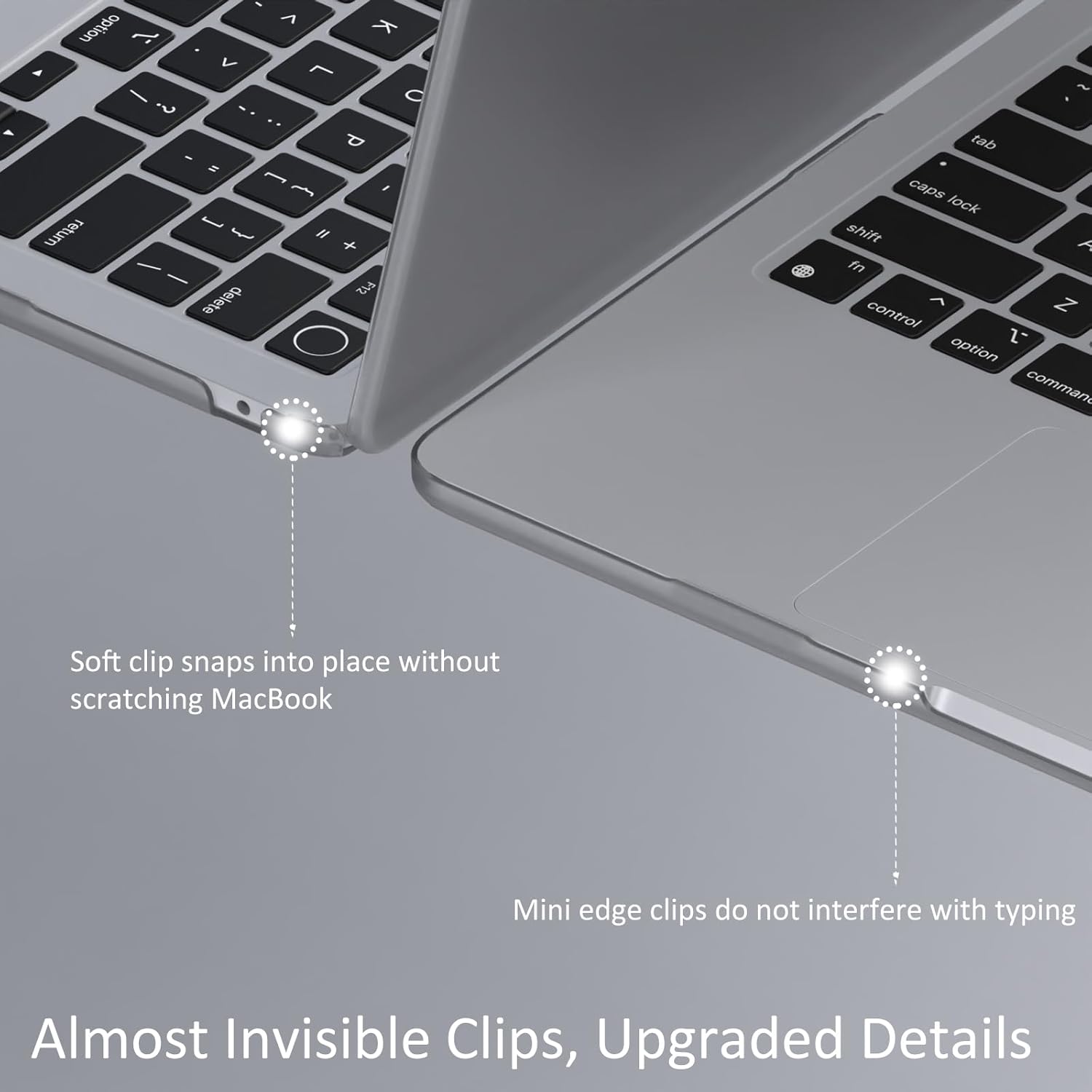 EXCITAT® Husa rigida mata compatibila cu MacBook Pro 14" (A3112 / A3185 / A3401 / A2918 / A2992 / A2779 / A2442) – Carcasa semi-transparenta cu textura anti-amprenta, folie de tastatura EU si protectie ecran, pentru M4 / M3 / M2 / M1, Gri