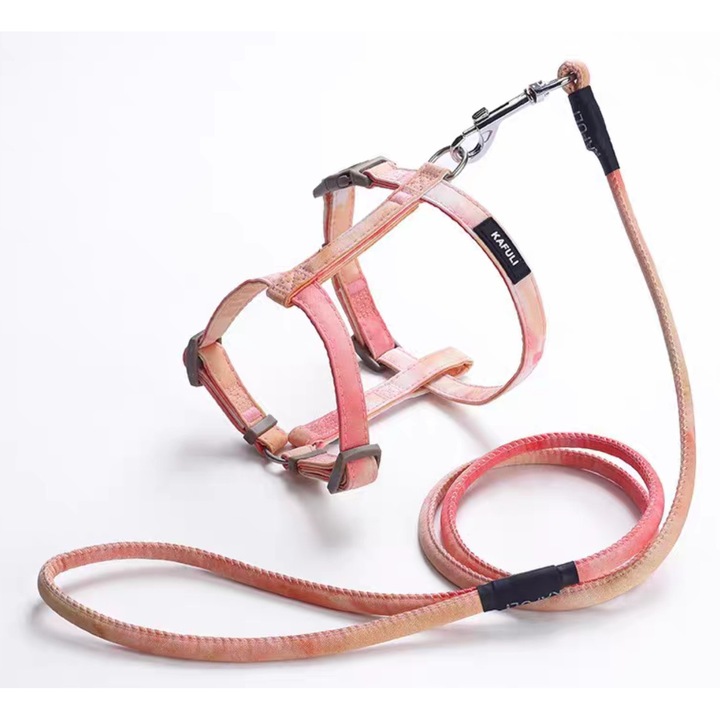 Zgarda pentru pisici, H, ajustabila, usoara, roz