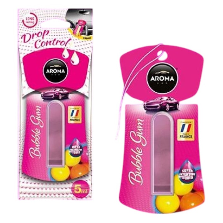 Odorizant auto lichid cu tehnologie Drop Control Aroma Car Bubble gum
