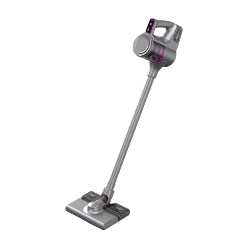 Aspirator fara fir, 100W, afisaj digital LED, reglare putere cu 3 viteze, putere de aspirare 15000Pa, incarcare USB, 4 filtre, potrivit pentru diverse suprafete de podea, 25x89cm, gri