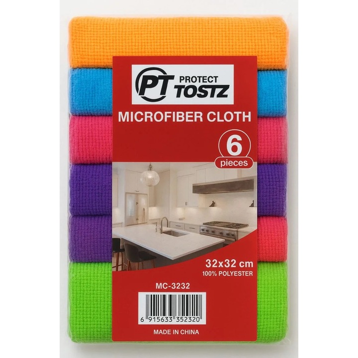 Lavete tricotate microfibra (6buc/set)