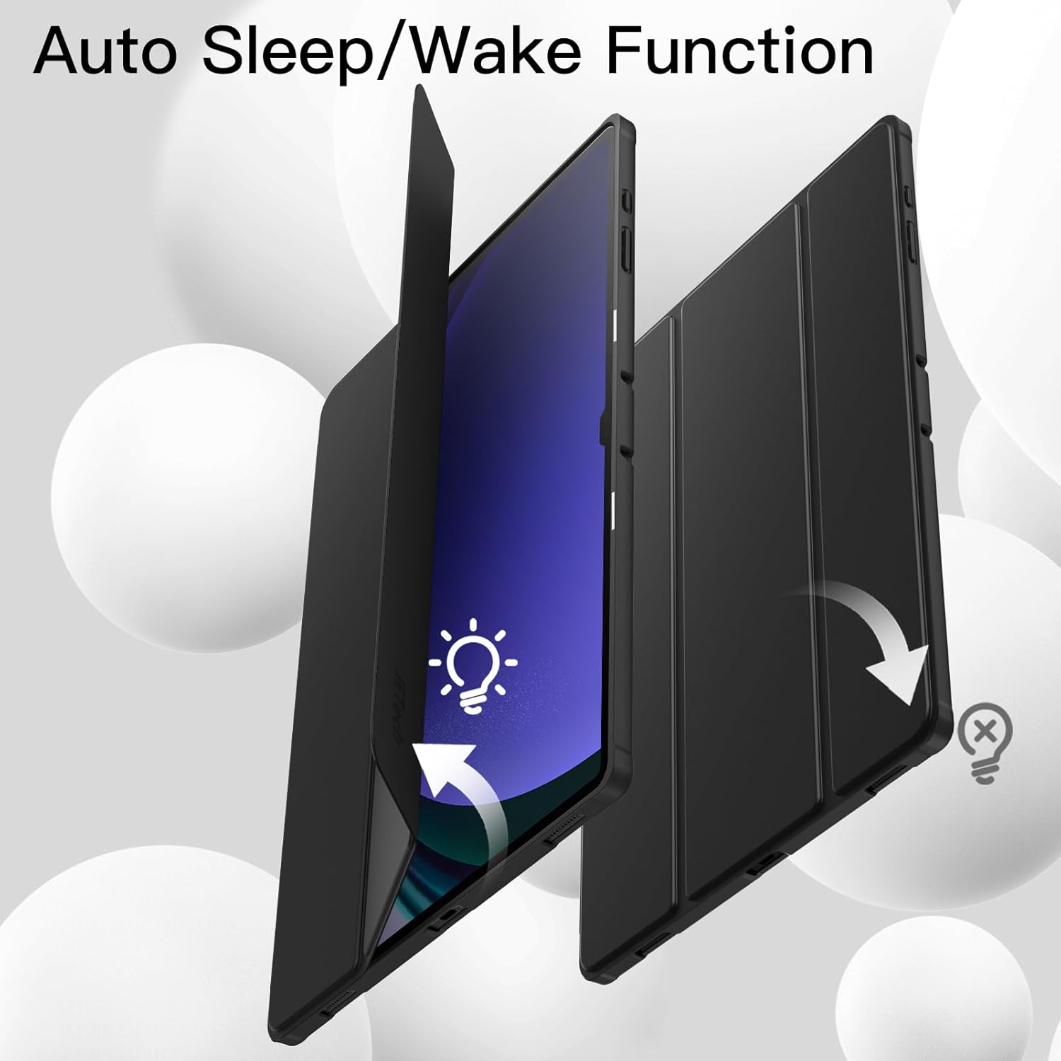 Husa Sigloo pentru Samsung Galaxy Tab S10/S9 Ultra 14.6", suport S Pen, stand tri-fold, auto wake/sleep, Blue