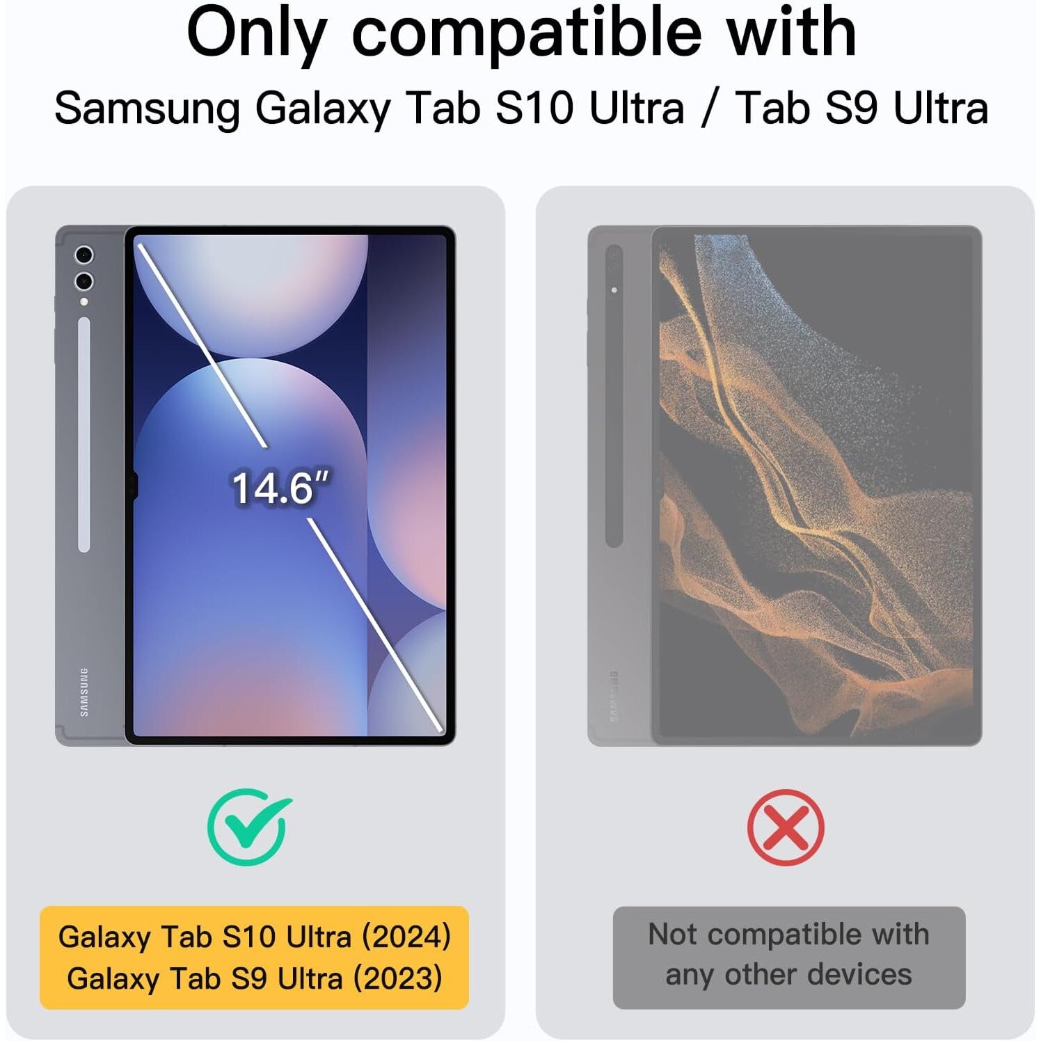 Husa Sigloo pentru Samsung Galaxy Tab S10/S9 Ultra 14.6", suport S Pen, stand tri-fold, auto wake/sleep, Blue