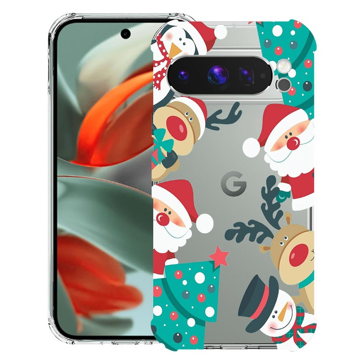 BestCase® Husa Anti Shock 1.5mm Compatibil cu Google Pixel 10 / Pixel 10 Pro, cu Design Xmas, Reinforced 4 Corners, 3119587 AS 338