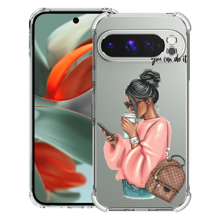 BestCase® Husa Anti Shock 1.5mm Compatibil cu Google Pixel 10 Pro / Pixel 10, cu Design Shopping Girl, Reinforced 4 Corners, 3119593 AS 962