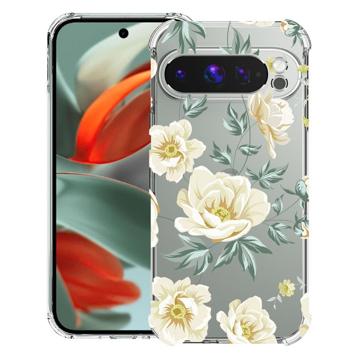 BestCase® Husa Anti Shock 1.5mm Compatibil cu Google Pixel 10 / Pixel 10 Pro, cu Design Flowers, Reinforced 4 Corners, 3119587 AS 126