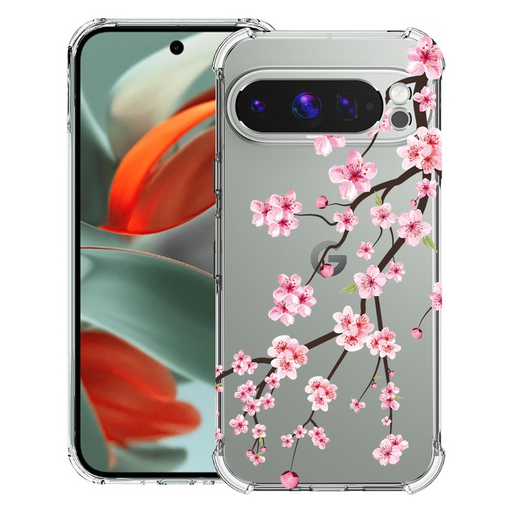 BestCase® Husa Anti Shock 1.5mm Compatibil cu Google Pixel 10 Pro / Pixel 10, cu Design Japan Cherry tree, Reinforced 4 Corners, K2 3119593 AS 1475
