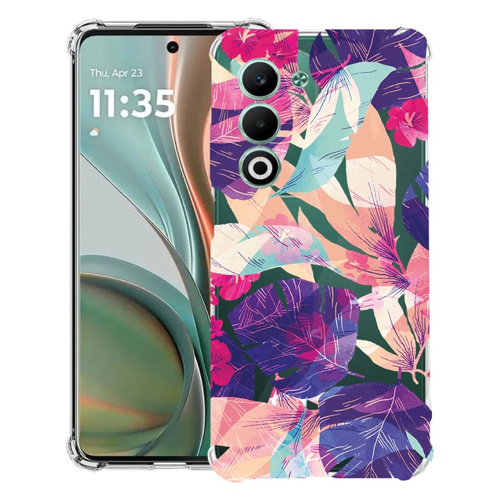 BestCase® Husa Anti Shock pentru OPPO A5 5G cu Design Tropical Flowers, 2052056 AS 71