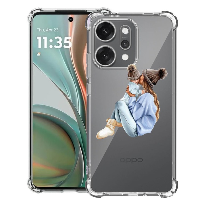 BestCase® Ütésálló tok OPPO Reno14 5G-hez, Lány Anya Egy Fiúval designnal, 2052057 AS 562