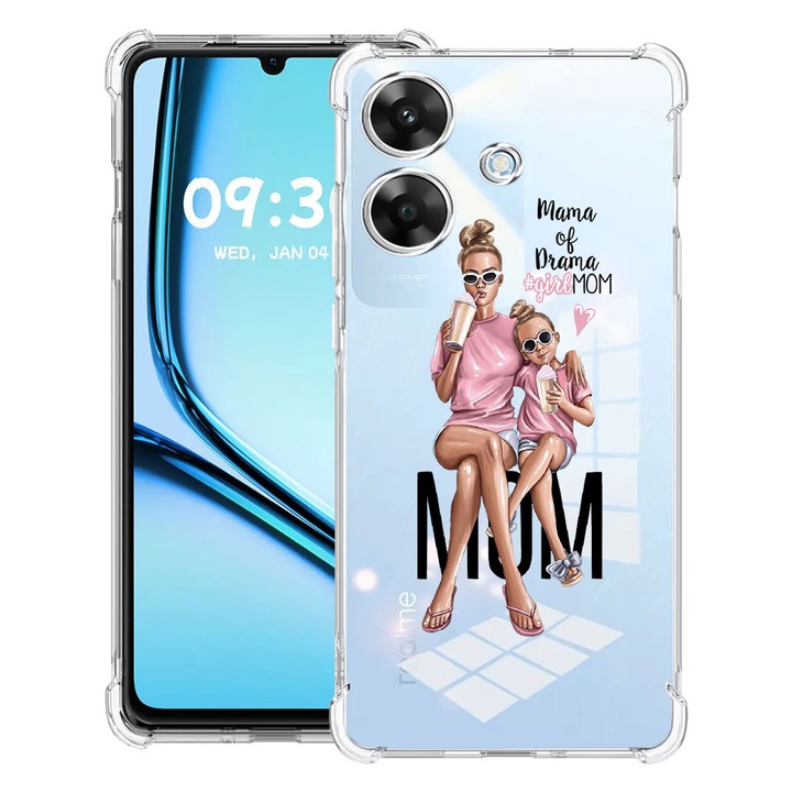 BestCase® Ütésálló tok Realme Note 60 / Note 60X készülékhez Girl Mom Mama of Drama mintával, 2052062 AS 558
