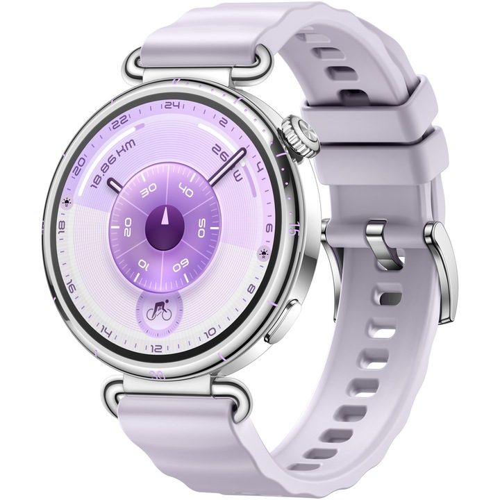 Smartwatch Huawei Watch GT 6, 41MM, Steel Stainless Steel Case, Purple Fluoroelastomer Strap