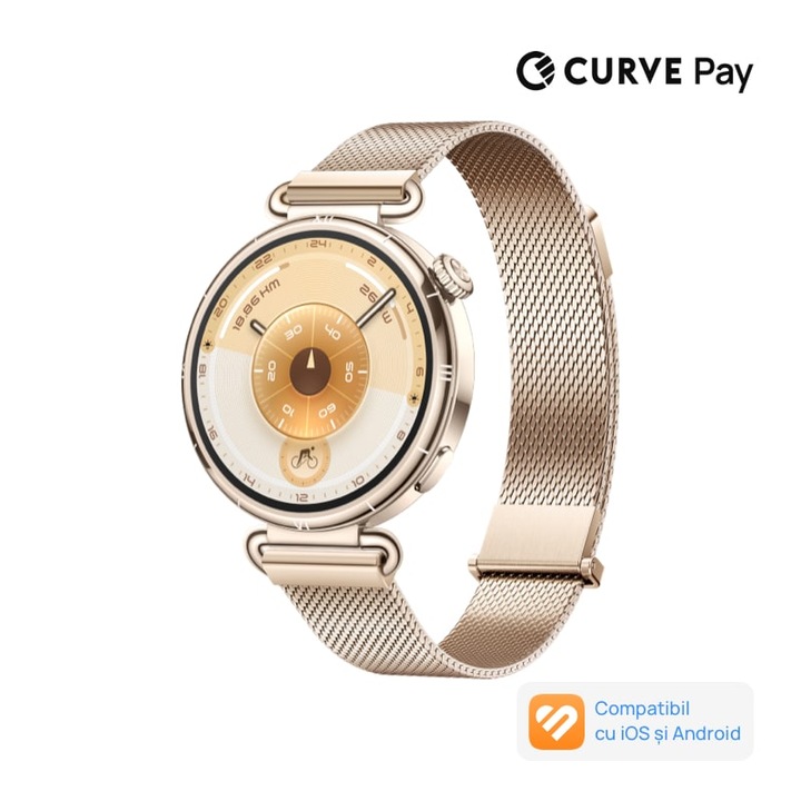 Smartwatch Huawei Watch GT 6, 41MM, Gold Stainless Steel Case, Gold Milanese Strap