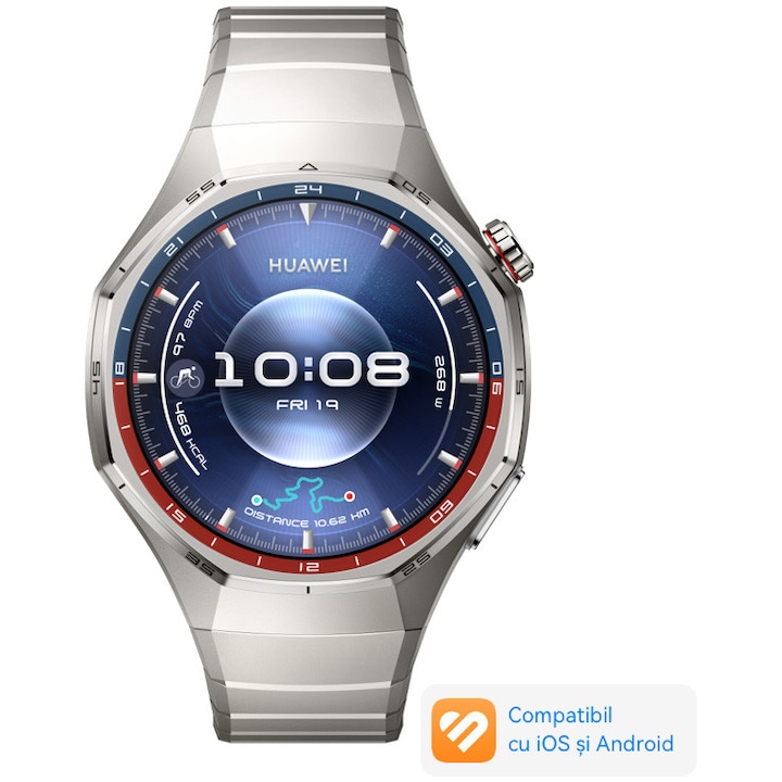 Smartwatch Huawei Watch GT 6 Pro, 46MM, Titanium Alloy Case, Titanium Strap
