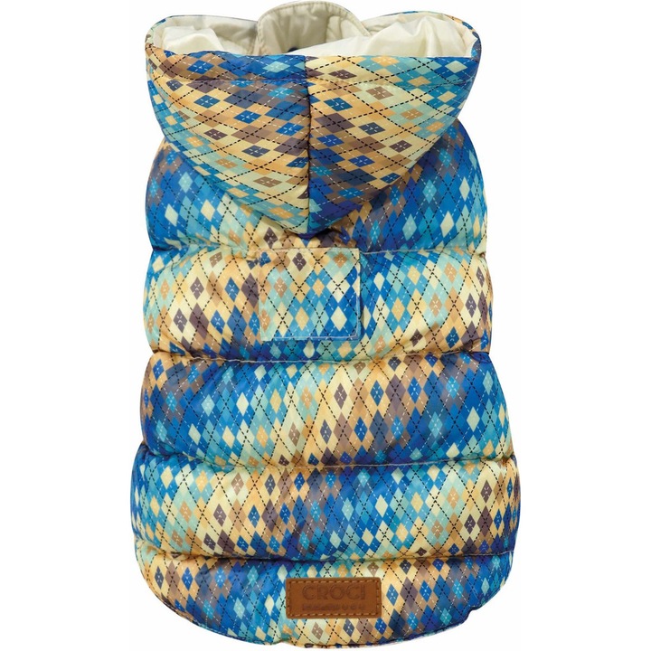 CROCI Зимно палто за кучета, Капитонирана 45см